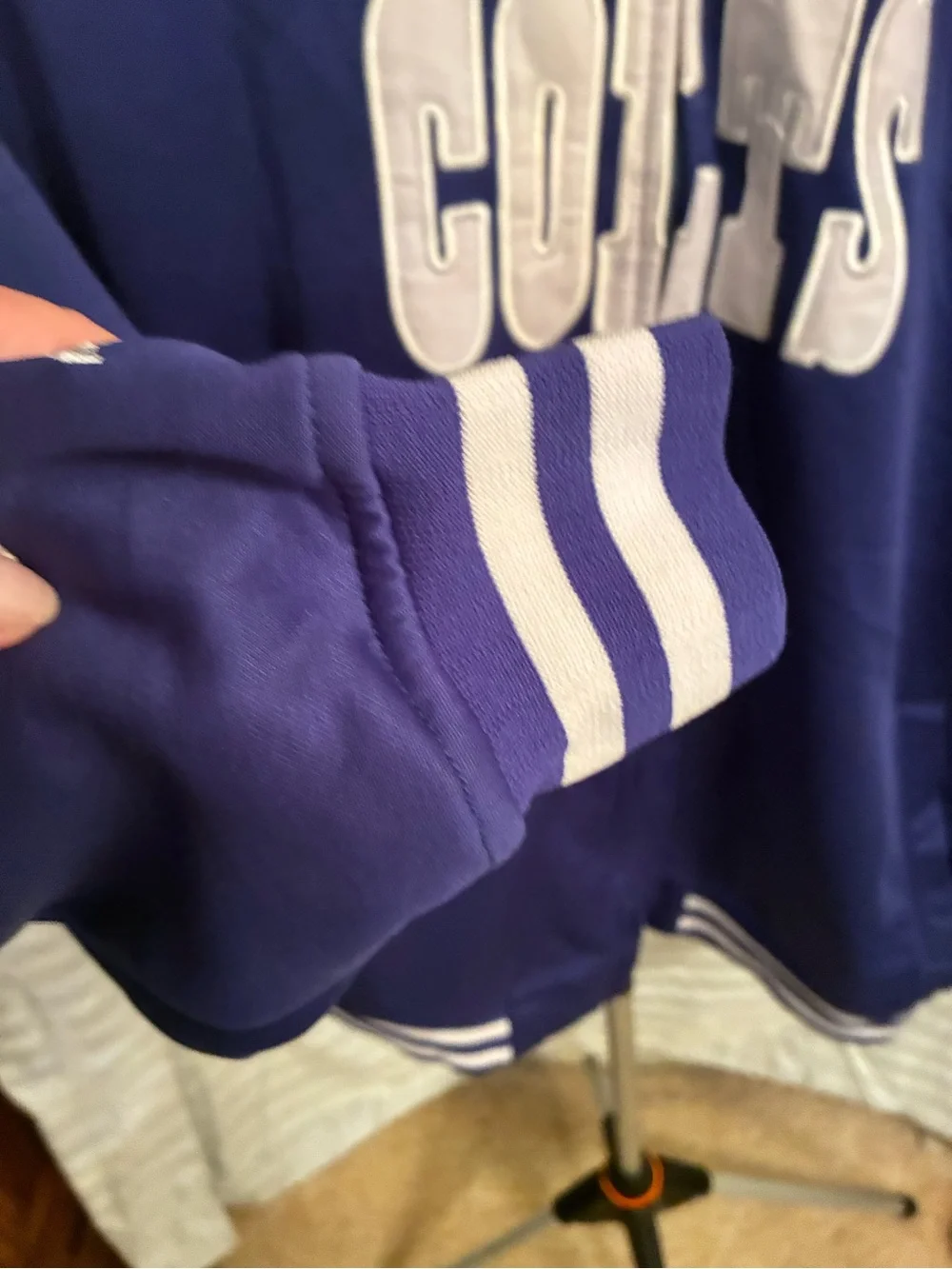 Majestic Purple Colts Full-Zip Varsity Jacket